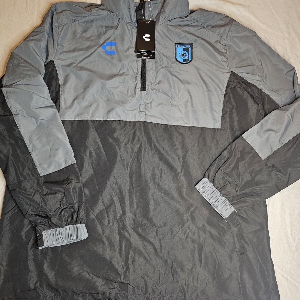 QUERETARO FC Charly Outdoor Quarter-Zip Jacket - Black Men's Large Soccer Jacket